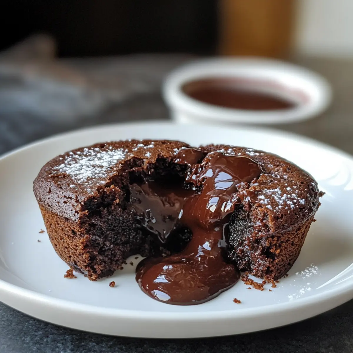 Lava Kuchen aus der Heißluftfritteuse